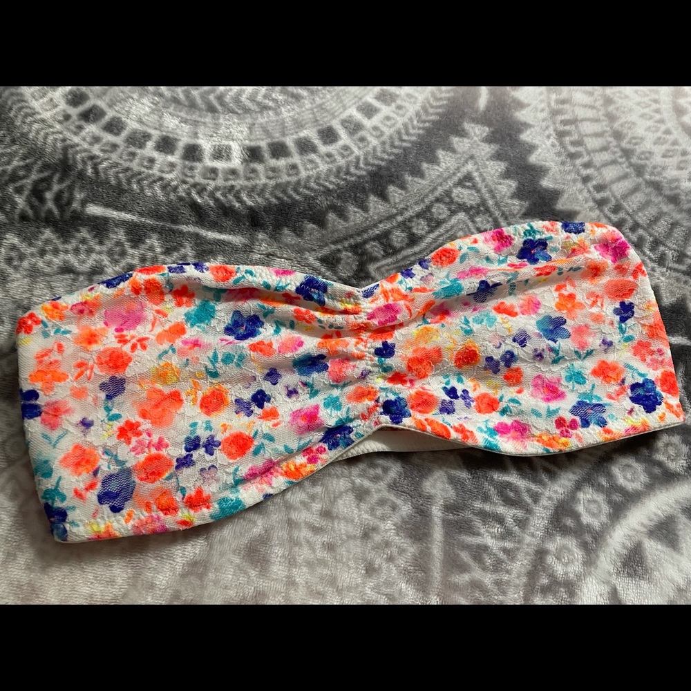 VS PINK colorful floral bandeau